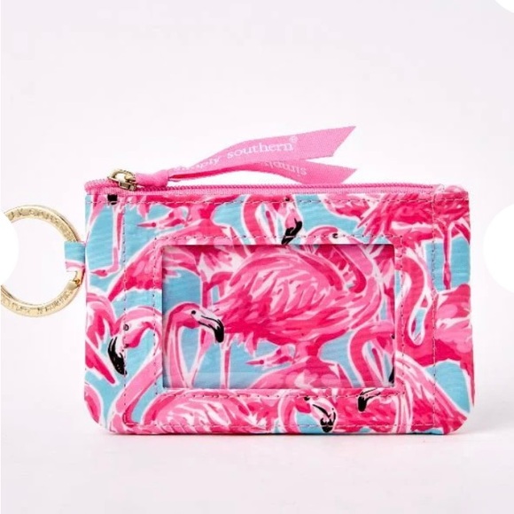 Simply Southern Accessories - Simply Southern Quilted ID Coin Flamingo New!